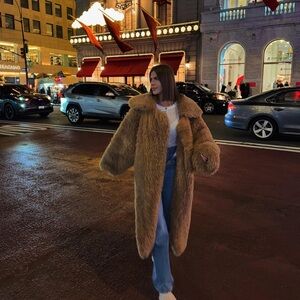 Fashion Nova Cozy Tan Teddy Jacket